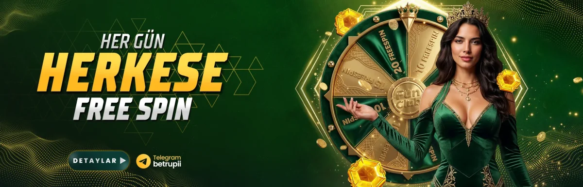 Betrupi her gün herkese free spin çarkı bannerı